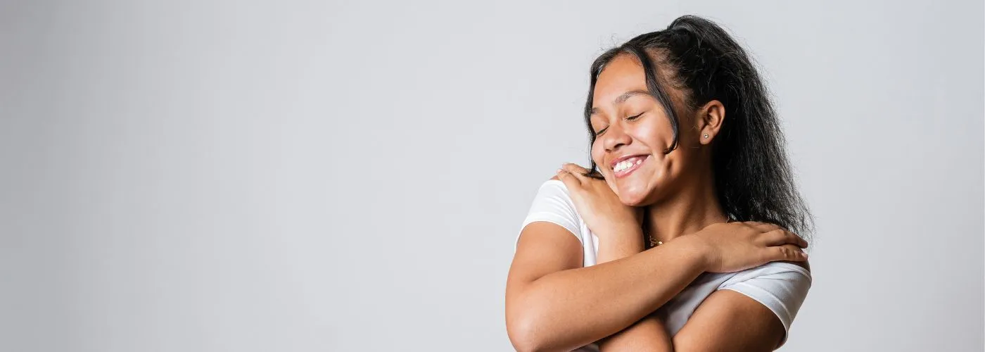 Client gaining confidence and self-assurance through self-esteem therapy