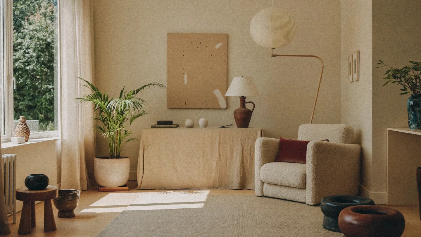 A calm, sunlit Culminate Group therapy space with warm, natural furnishings